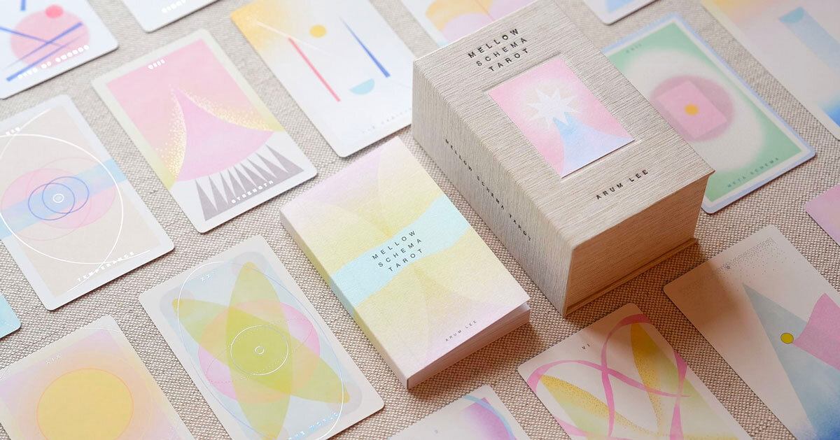 pastel abstract compositions shape mellow schema tarot deck