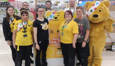 Pudsey Bear tours Boston schools for BBC Children in Need