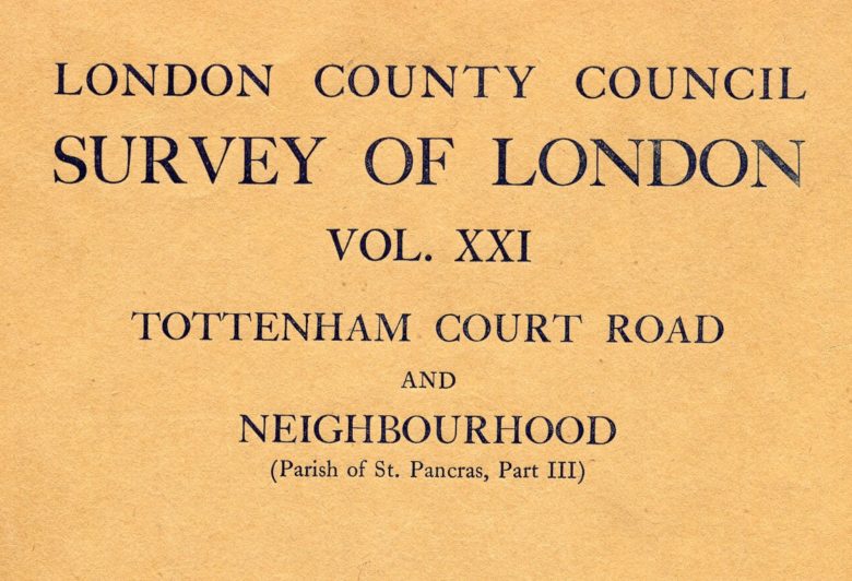 View of the title page of the Survey of London volume 21.