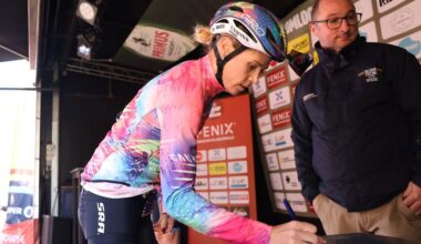 ARSCHOT BELGIUM MARCH 02 Tiffany Cromwell of Australia and Team CANYONSRAM signing prior to the 17th Fenix Omloop van het Hageland 2025 a 1356km one day race from Aarschot to TieltWinge on March 02 2025 in Aarschot Belgium Photo by Rhode Van ElsenGetty Images