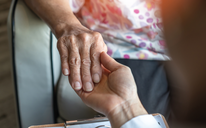 Parkinson disease patient, Alzheimer elderly senior.credit_shutterstock_2387538769