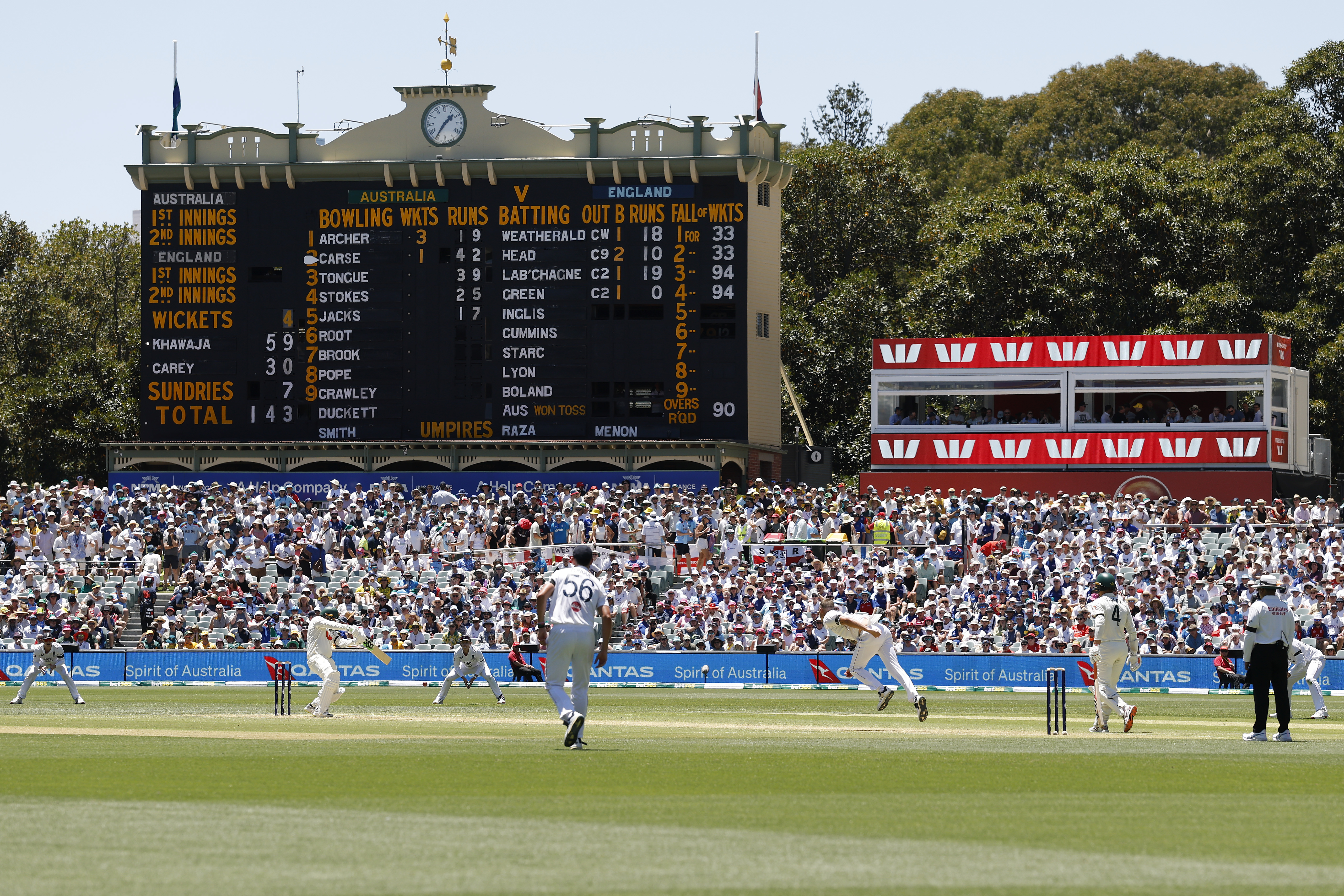 Australia v England: 2025/26 Ashes Series - Third Test: Day 1