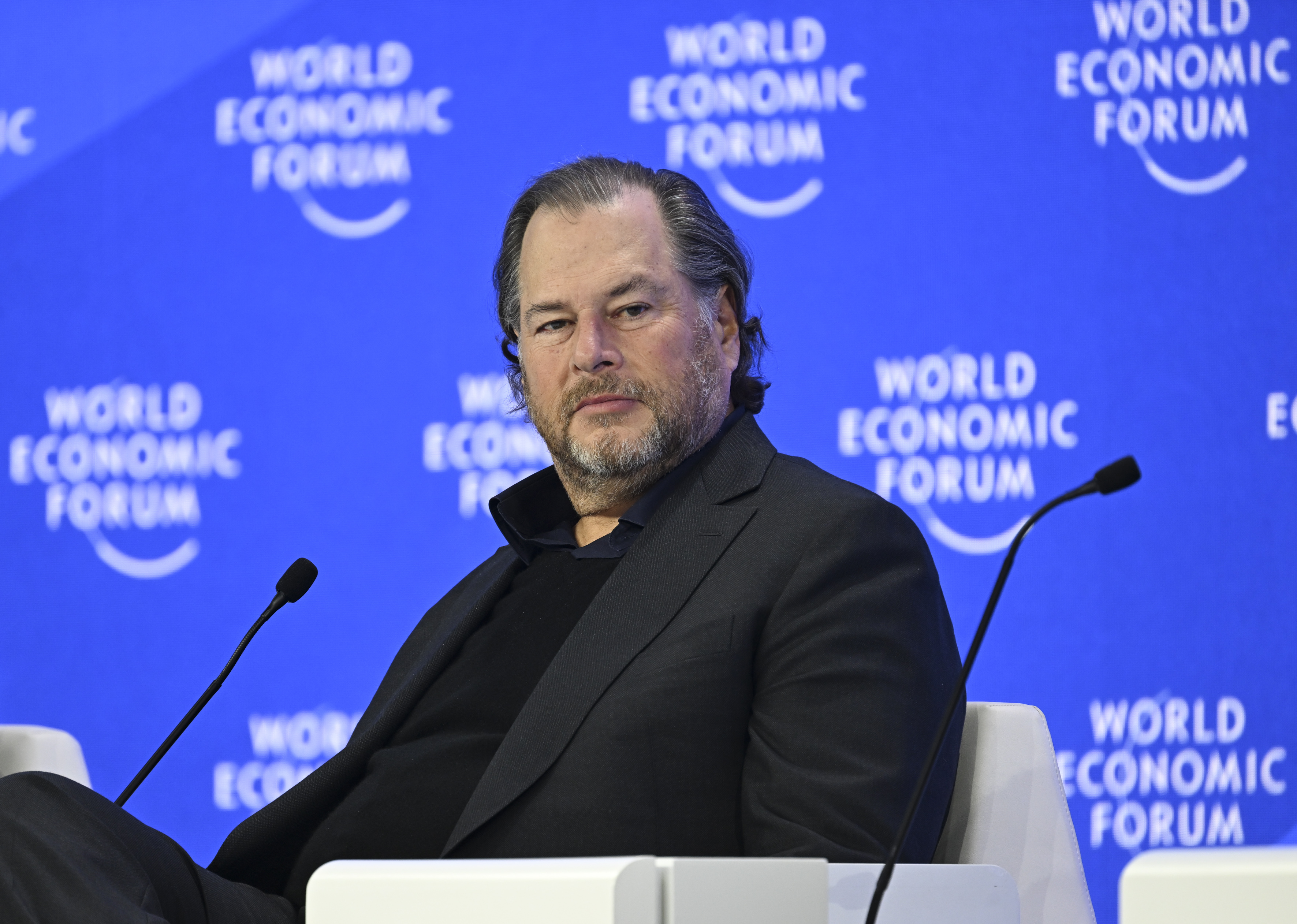 Salesforce CEO Marc Benioff at the World Economic Forum 2025.
