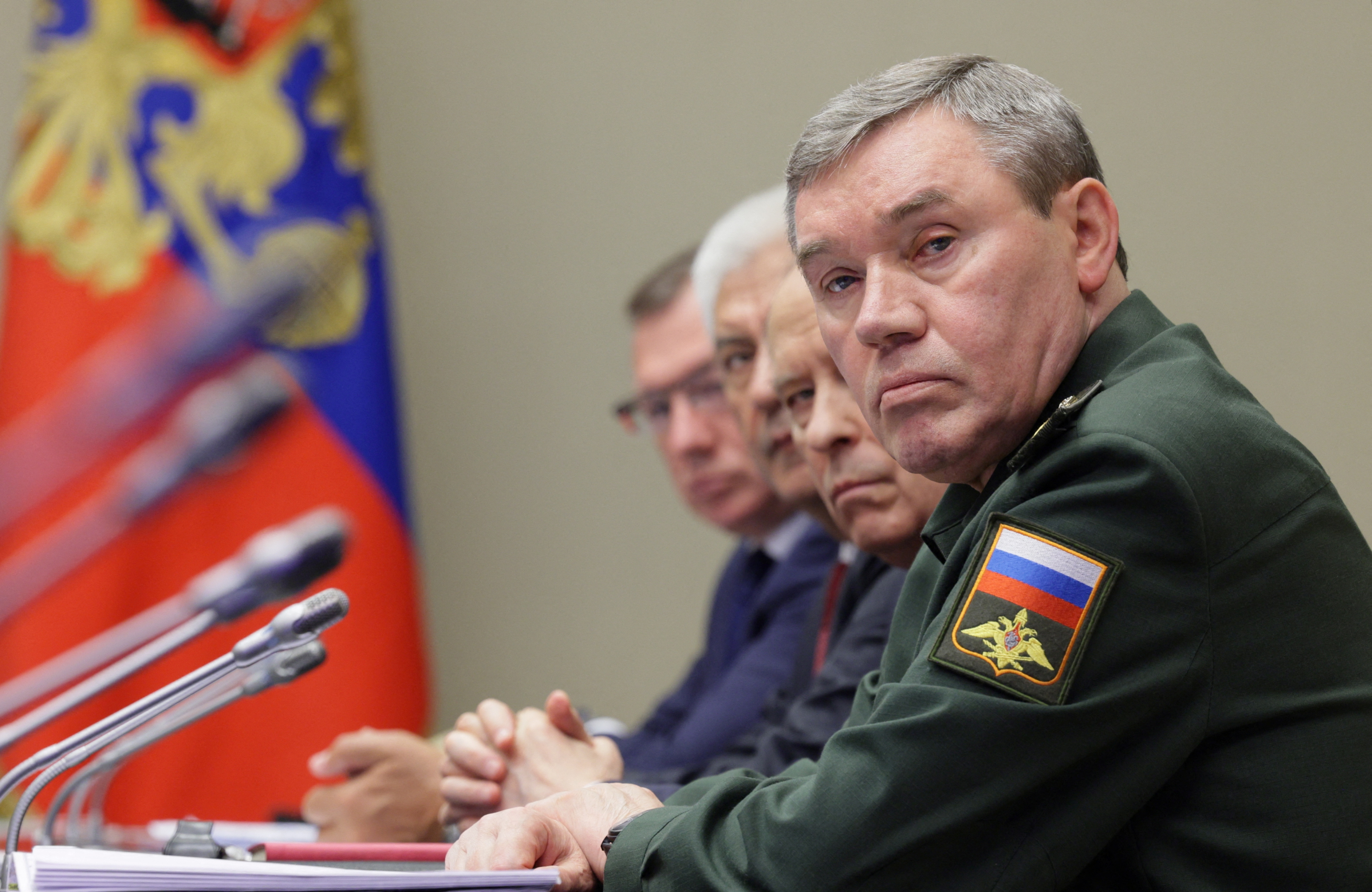 Chief of the General Staff of Russian Armed Forces Valery Gerasimov attending a meeting.