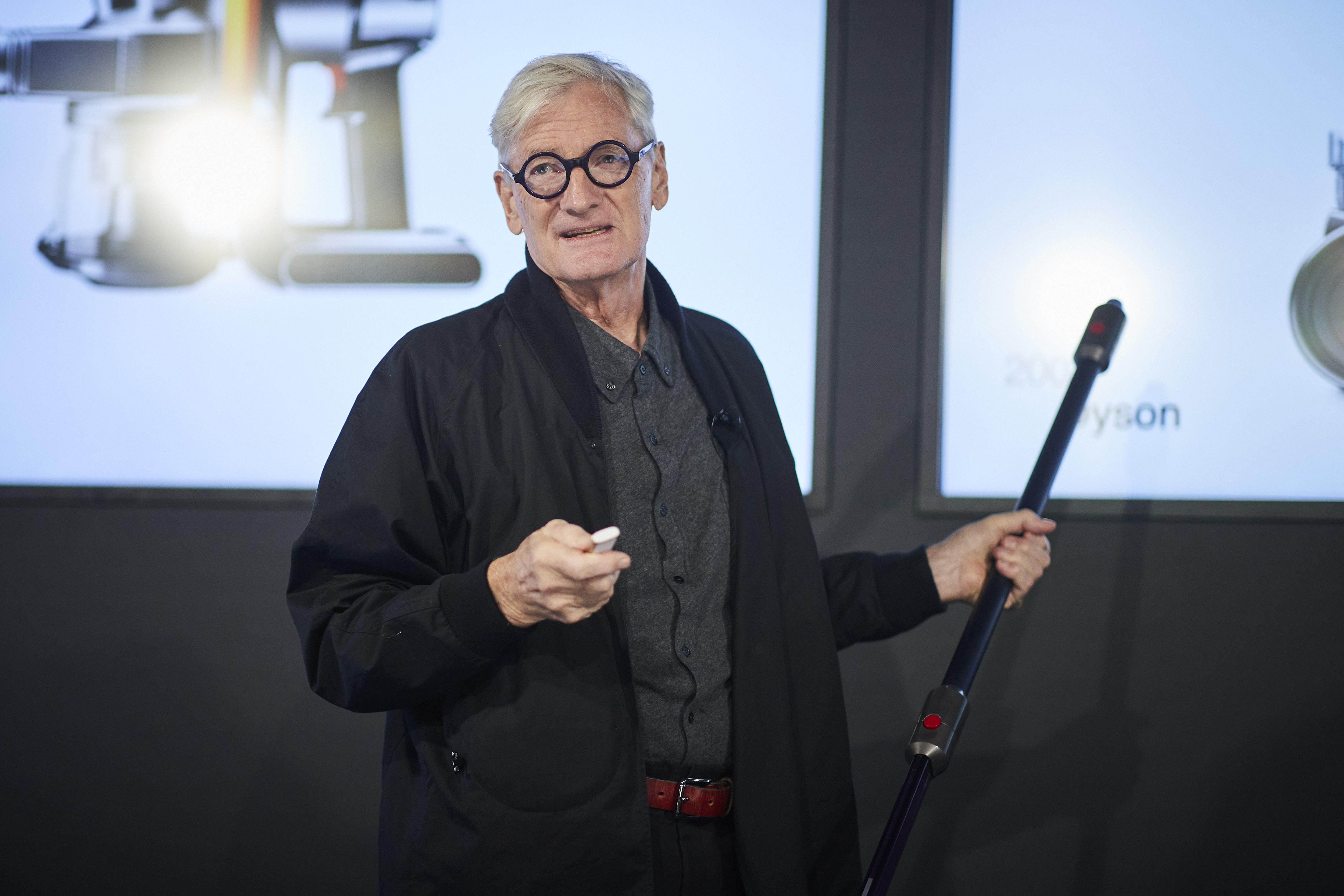 James Dyson speaking at the Dyson Berlin Store Opening.