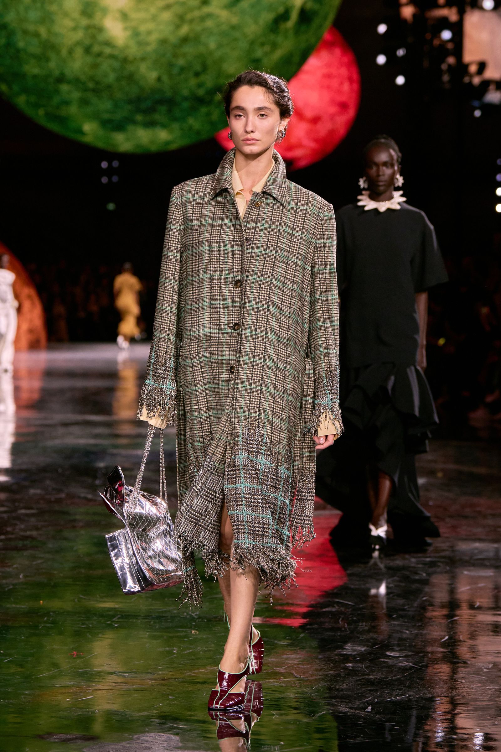 Degraded tartans at Matthieu Blazys Chanel spring 2026 runway debut.