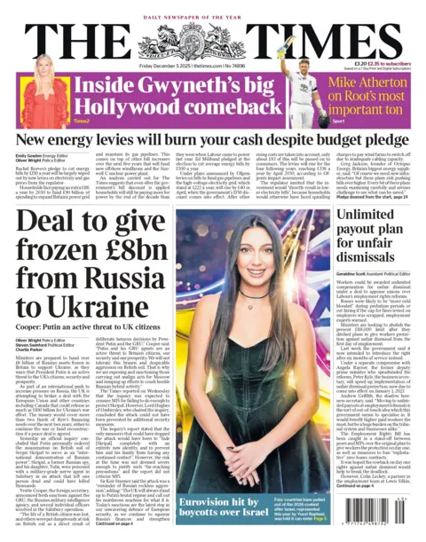 "Deal to give frozen £8bn from Russia to Ukraine"