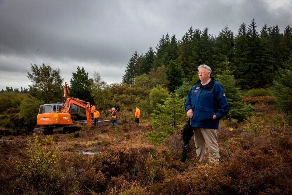 Columba's brother Oliver McVeigh at the site of the search in Co Monaghan