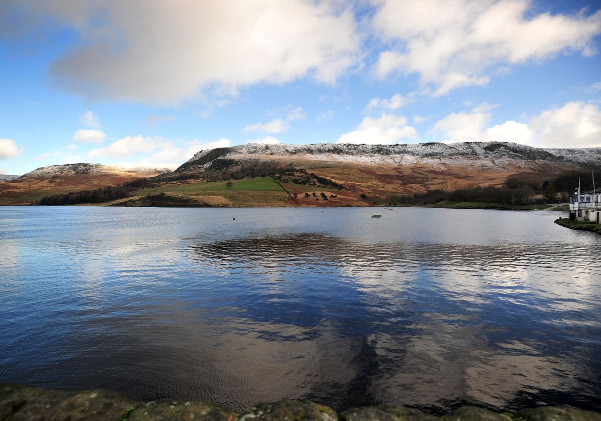 Dovestone Reservoir is a popular spot for hikers