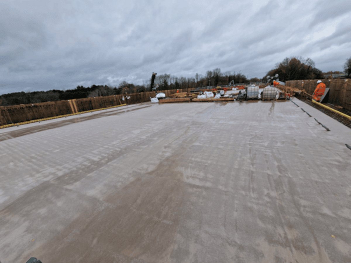 The new bridge deck across the M4