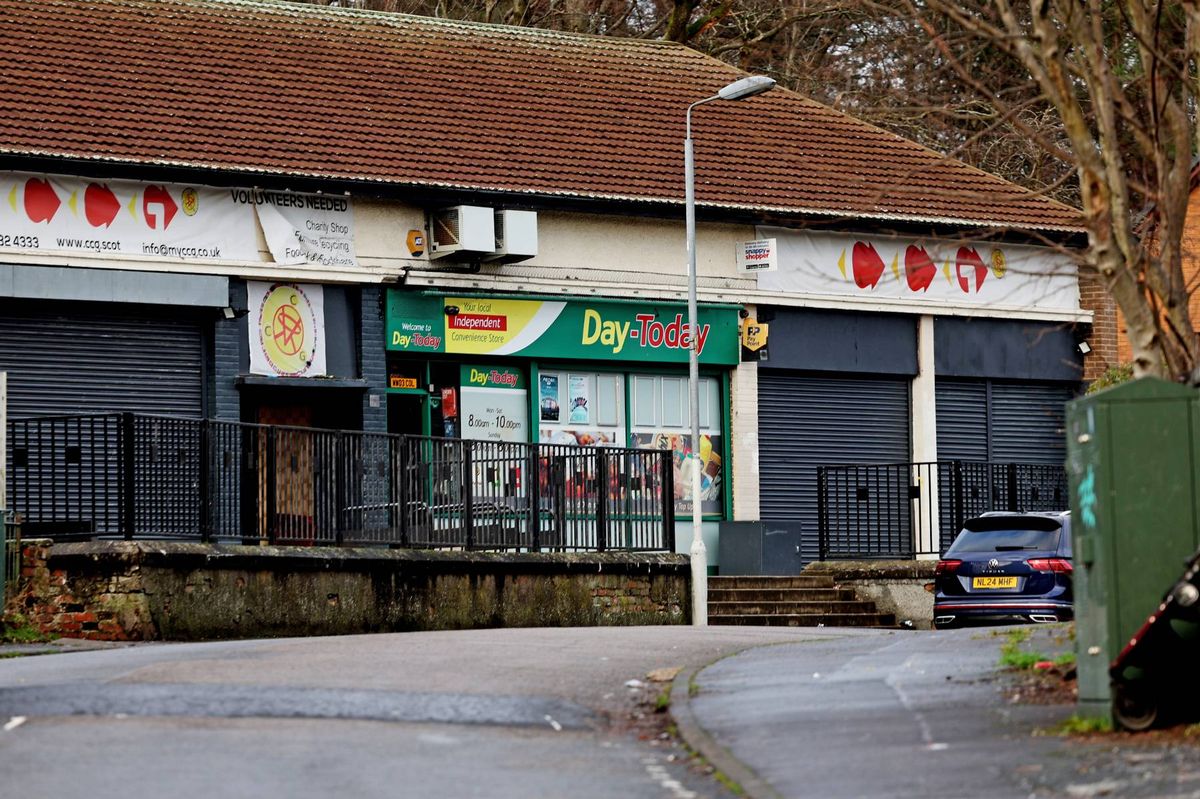 Emergency crews raced to the shop in Pollok