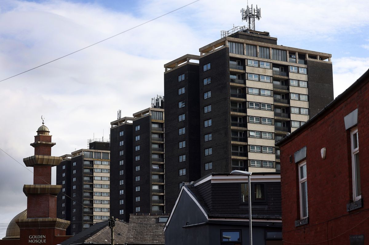 The Seven Sisters tower blocks, actually named College Bank, have dominated Rochdale's skyline since the 1960s