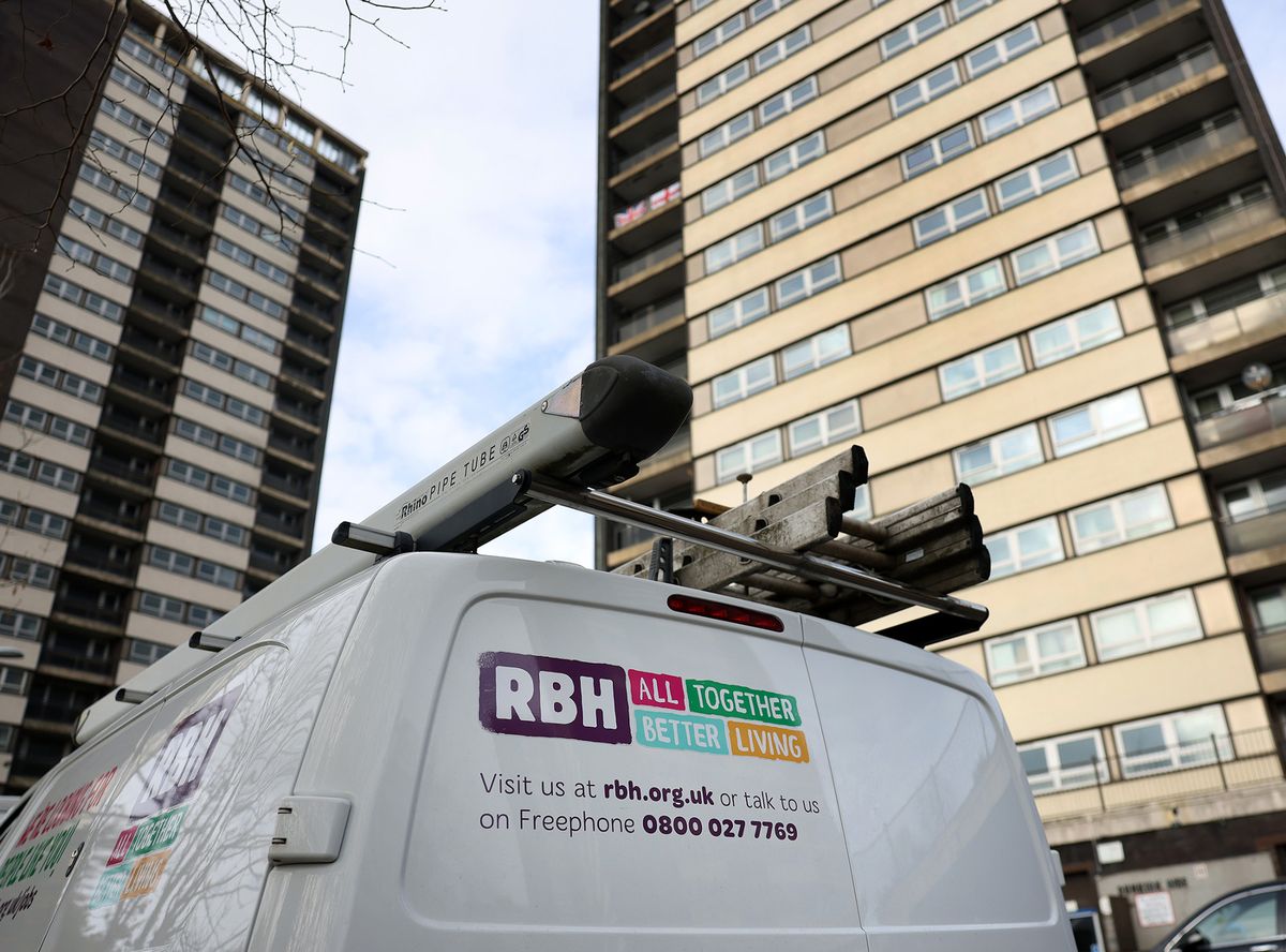 Rochdale Boroughwide Housing van pictured at College Bank, Rochdale