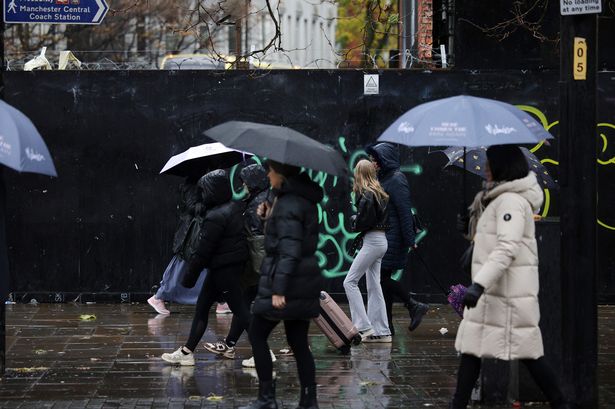 Rainy weather is forecast in Manchester this weekend