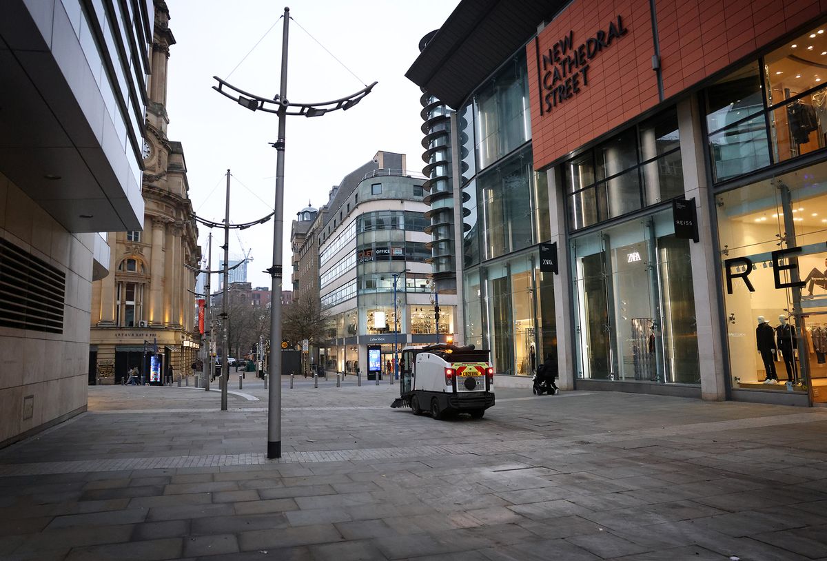 Christmas Markets being taken down in Manchester City Centre, December 2025