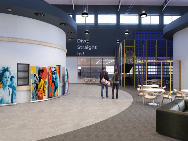 Artist impression of Halewood Leisure Centre for illustration purposes only