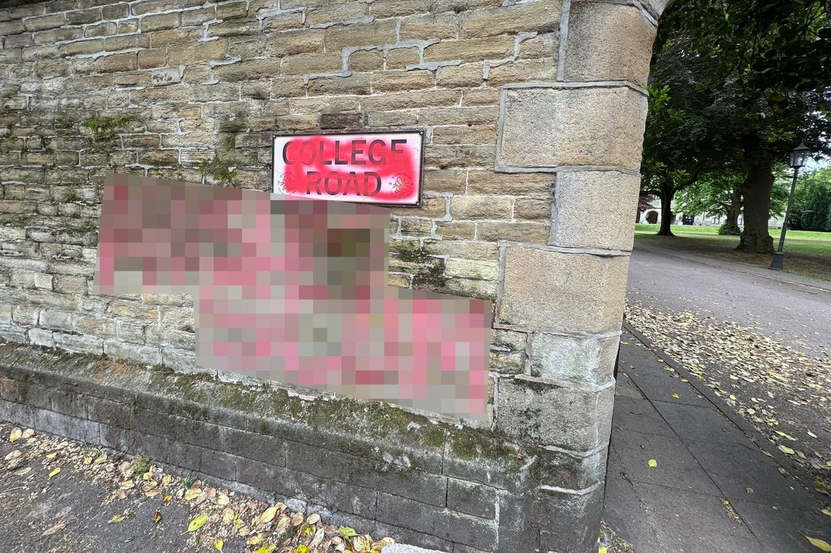 The vile graffiti was sprayed on the walls of the BMHC