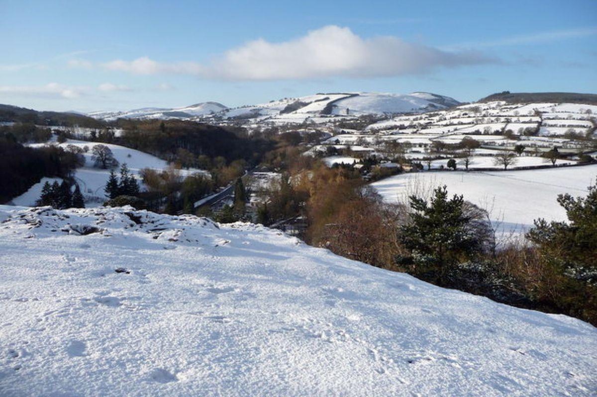 Winter wonderland above Loggerheads Country Park