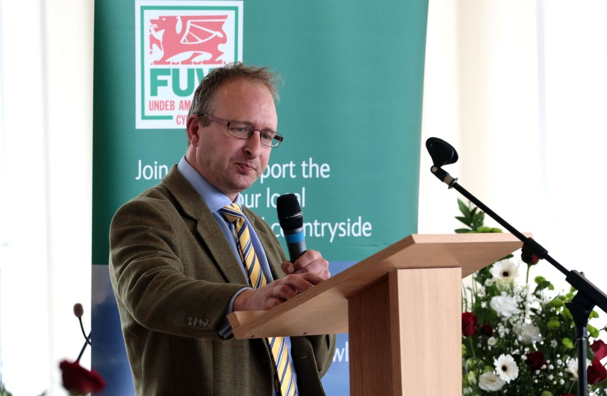 Nick Fenwick during his time at the Farmers Union of Wales
