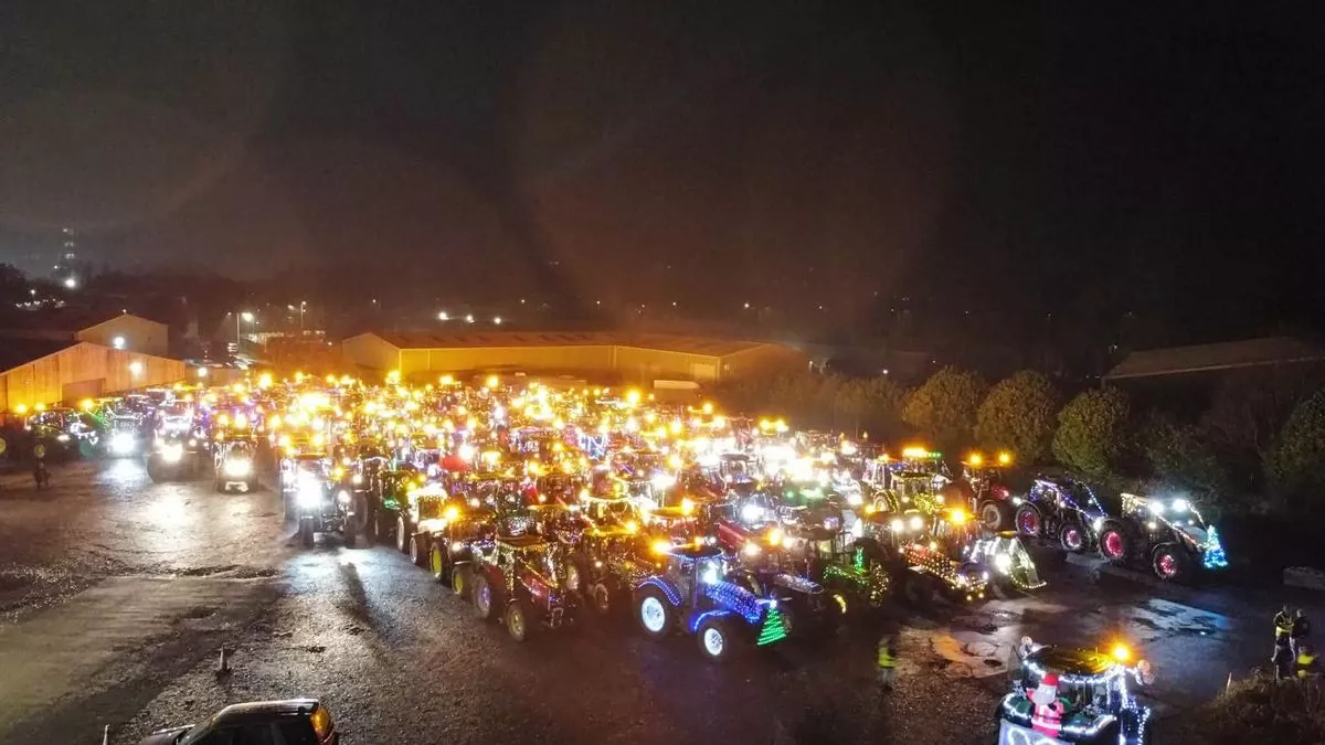 More than 150 vehicles took part in the Tractor Run - raising over £8,000 so far for charities