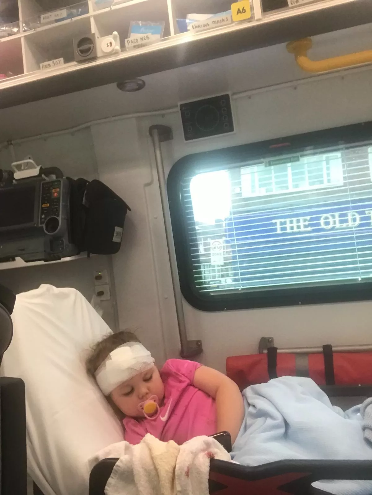 Valencia Verdin after a cabinet fell on her in the Adelphi Hotel