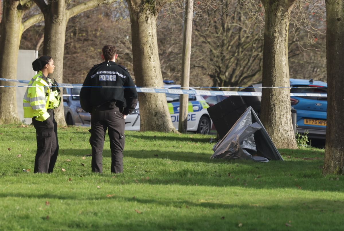Police at the scene in Wordsworth Road in Willenhall