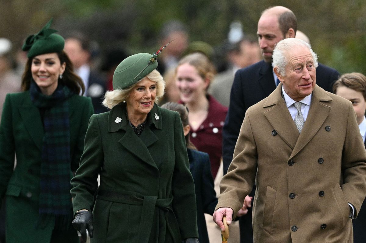 The royal family at Sandringham on Christmas Day