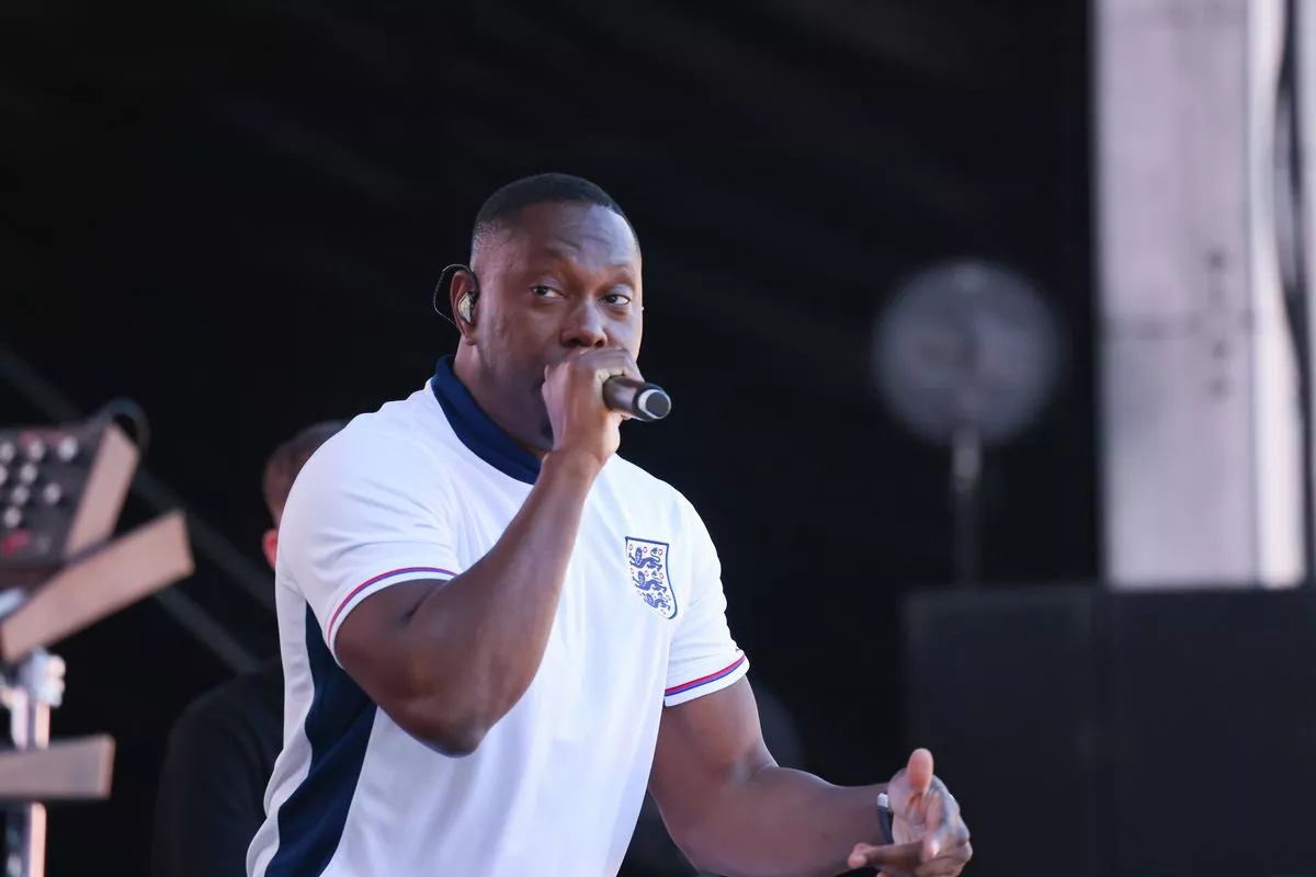 Dizzee Rascal performs in front of thousands of fans at BS3 Live music festival 