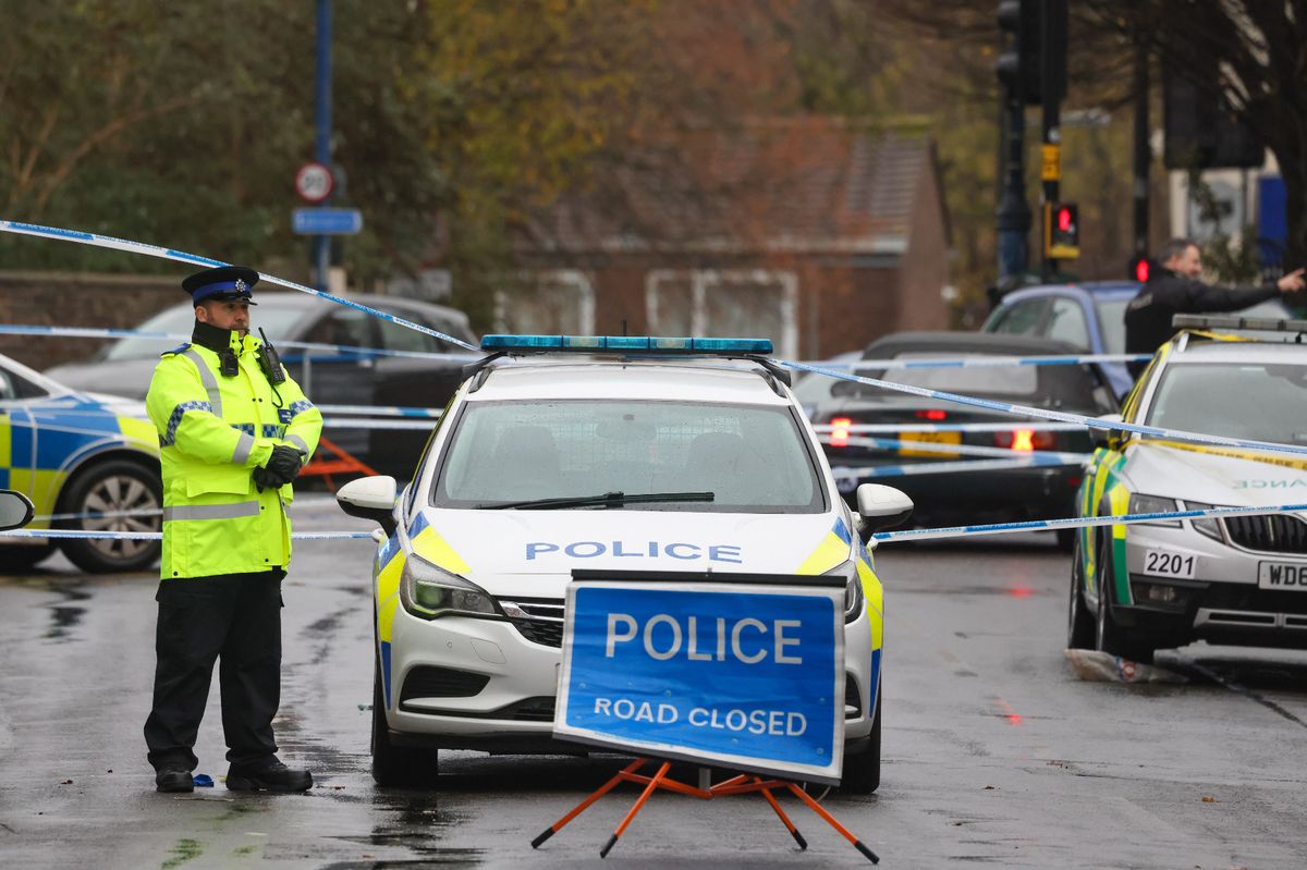 Police cordon and road closure in St Pauls, Bristol