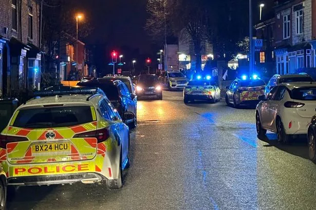 Police pictured at Thimblemill Road, Bearwood, near to the scene of the stabbing