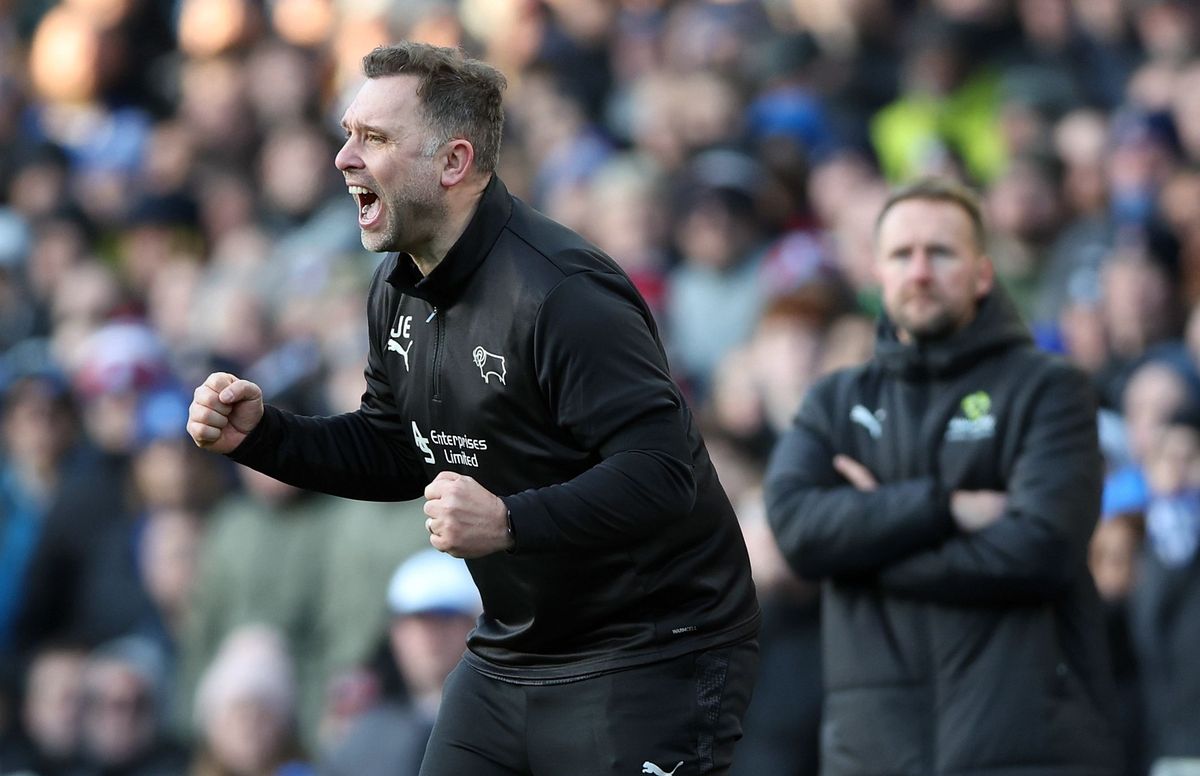 Derby County boss John Eustace