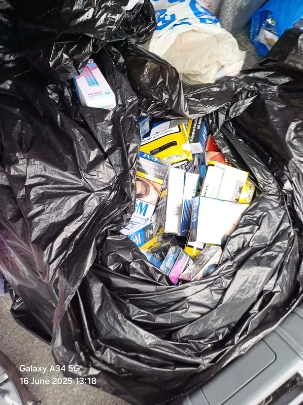 Boot with illicit tobacco seized by trading standards in Rochdale