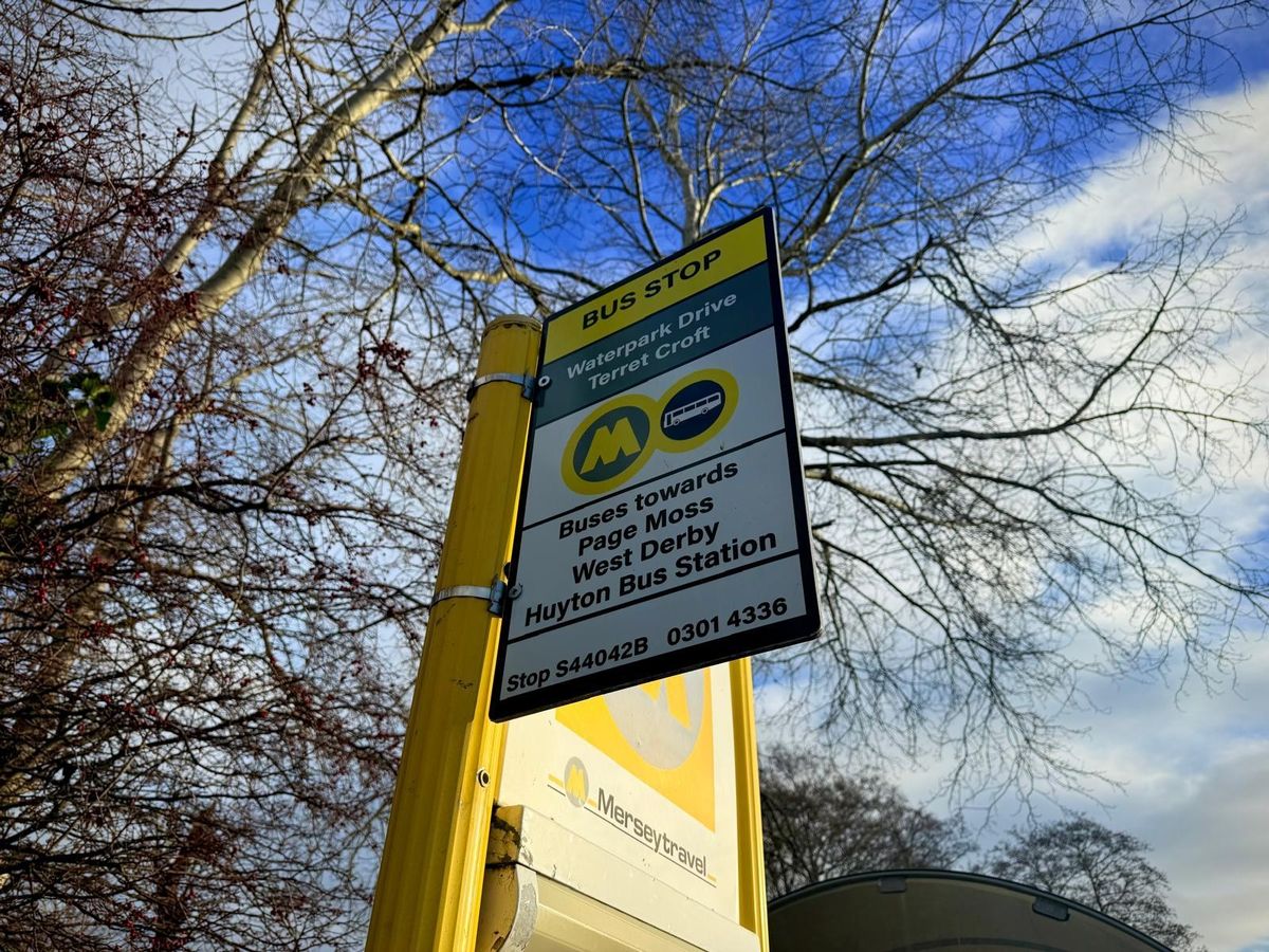 Bus stop on Waterpark Drive