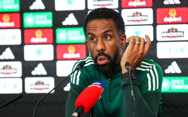 Wilfried Nancy during a Celtic press conference at the Lennoxtown