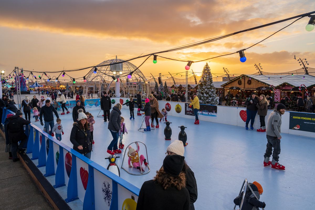 Christmas By The Sea in Blackpool includes a free-to-use ice skating rink 