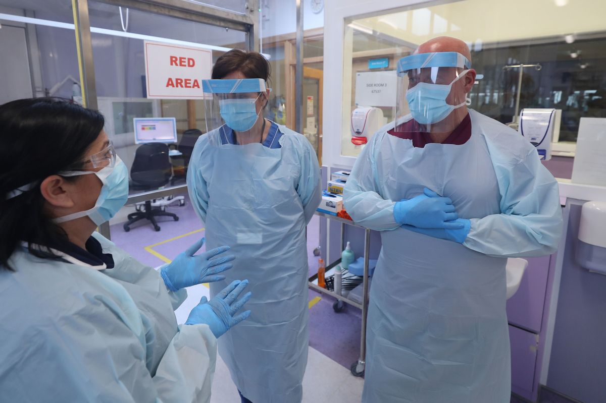 Healthcare staff in the intensive care ward at Craigavon Area Hospital during the Covid pandemic