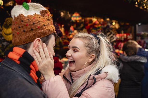 Couple at Edinburgh Christmas Market