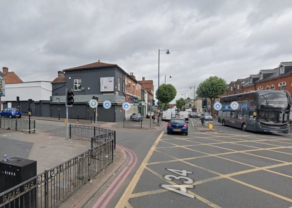 Google Maps street view of Stratford Road at the junction of Durham Road in Sparkhill 