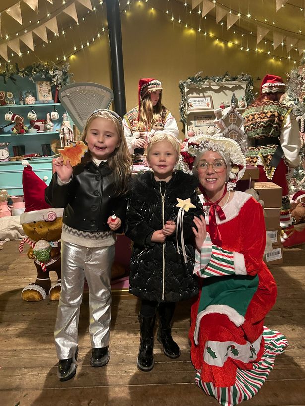 Evie, Bella and Mrs Claus