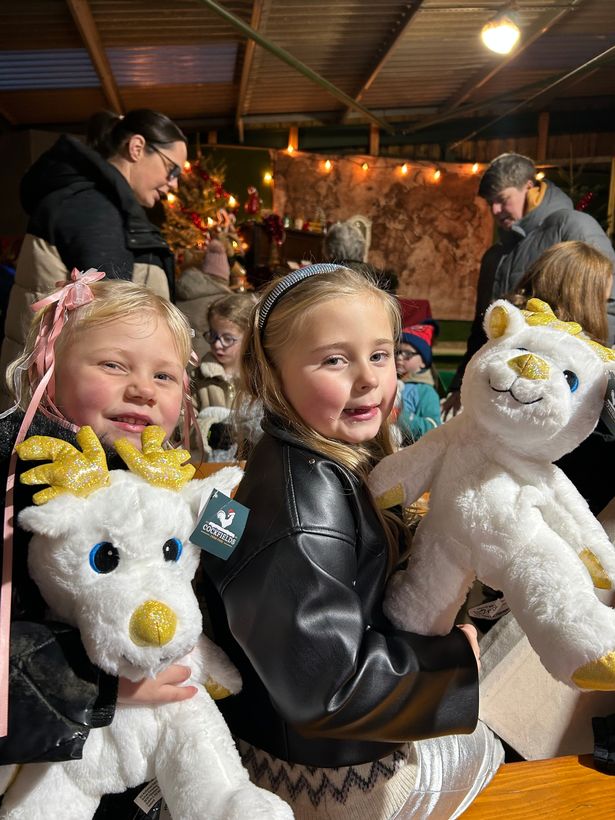 The girls got to build their own teddy bears to keep