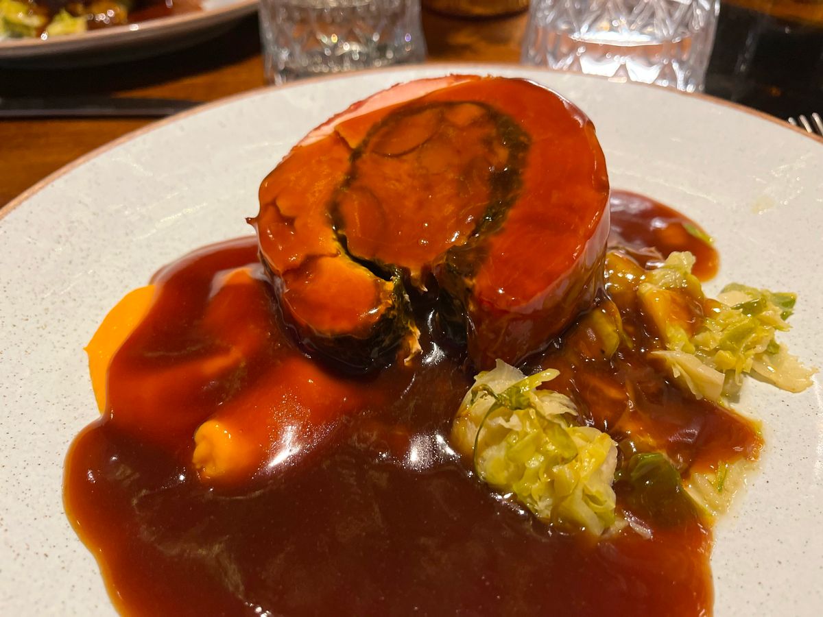 The turkey Ballotine on The Black Friar's festive menu