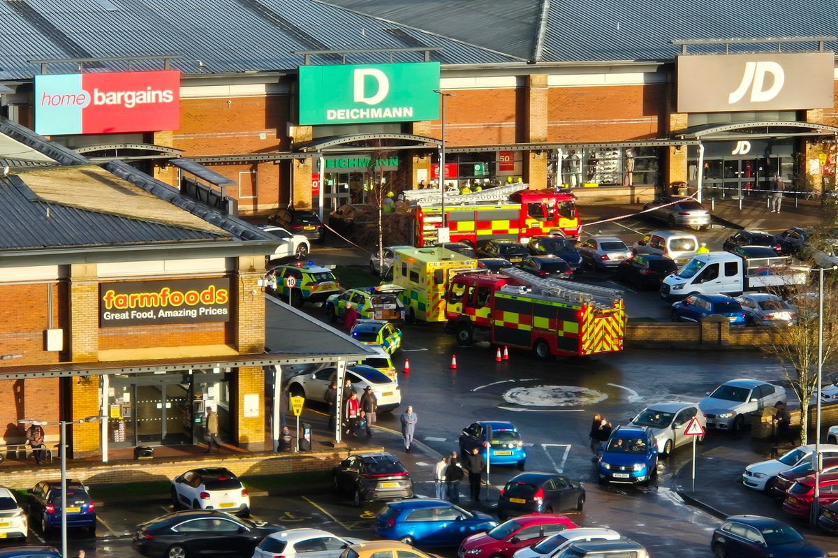 Emergency services at a retail park 