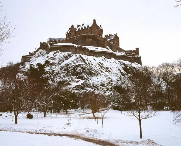 Edinburgh Castle in winter