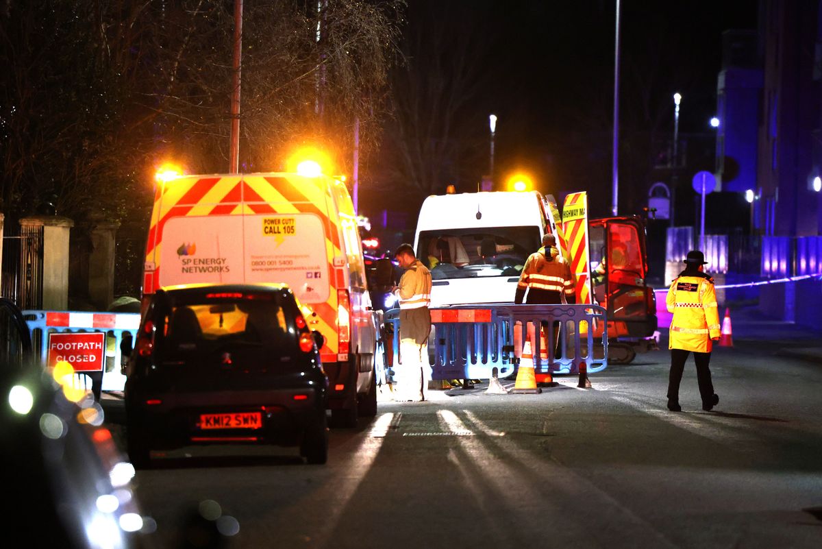 Emergency services on Old Chester Road in Tranmere this evening