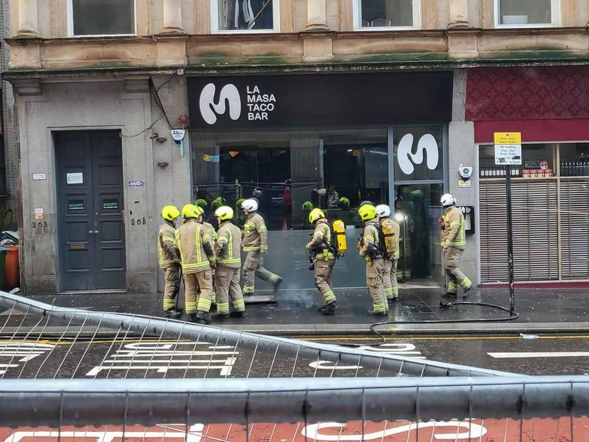 Fire crews are on the scene