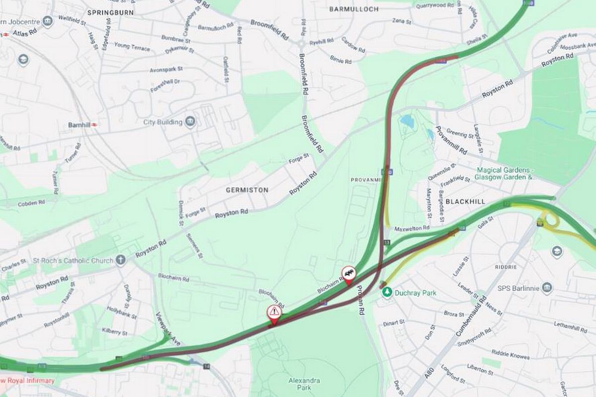 Drivers are being asked to use caution on the M8 Westbound and expect delays after a road traffic collision