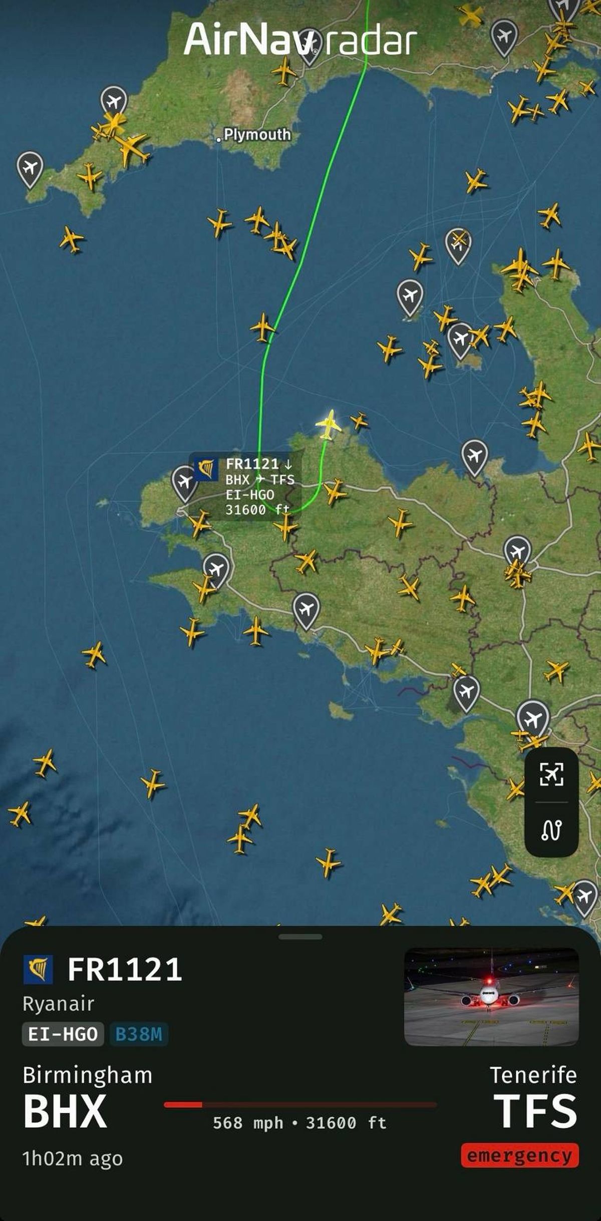 Ryanair flight 'drops 10,000ft' as 'multiple injuries onboard before emergency UK landing