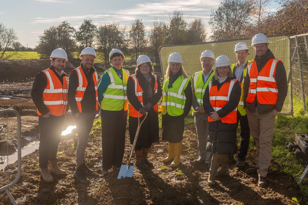 The traditional turf cutting ceremony