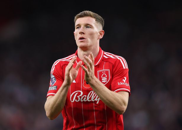 Elliot Elliot Anderson of Nottingham Forest looks on during the Premier League match between Nottingham Forest and Manchester United at City Ground