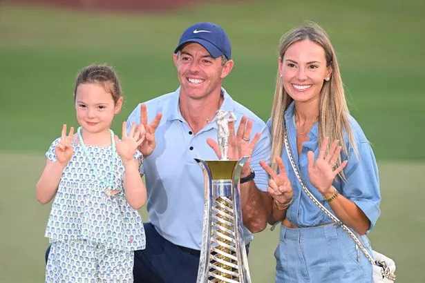Rory McIlroy with his wife Erica Stoll and daughter Poppy